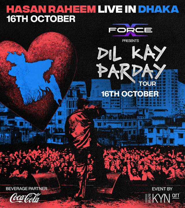 Dil Kay Parday Tour 2026 key visual — Hasan Raheem live in Dhaka, 16th October